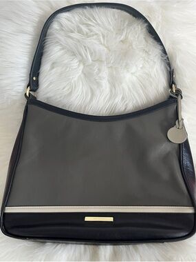 Brahmin Gray and Black Shoulder Bag Like New